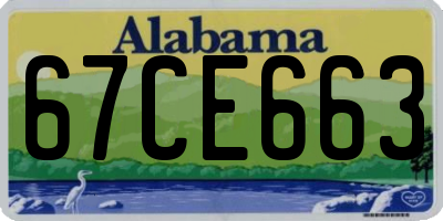 AL license plate 67CE663