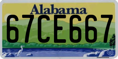 AL license plate 67CE667