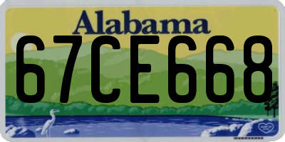 AL license plate 67CE668
