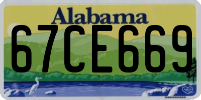 AL license plate 67CE669