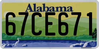AL license plate 67CE671