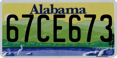 AL license plate 67CE673