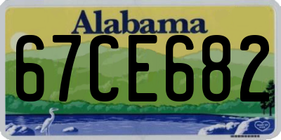 AL license plate 67CE682