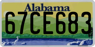 AL license plate 67CE683