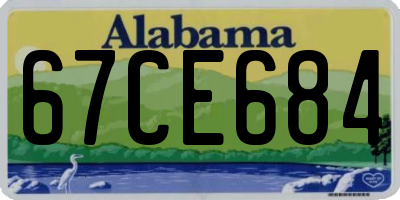 AL license plate 67CE684