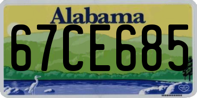 AL license plate 67CE685