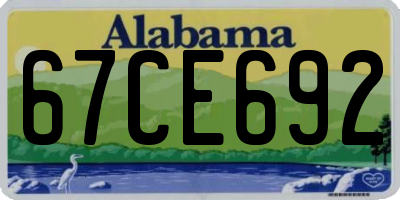 AL license plate 67CE692