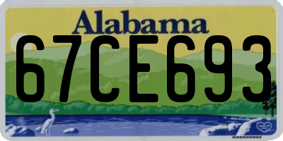 AL license plate 67CE693
