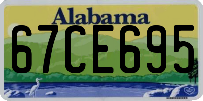 AL license plate 67CE695