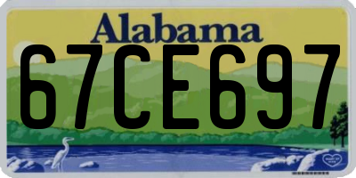 AL license plate 67CE697