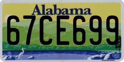 AL license plate 67CE699