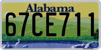 AL license plate 67CE711