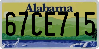 AL license plate 67CE715
