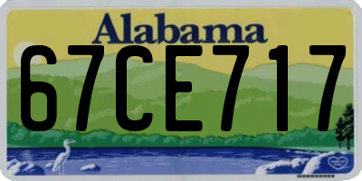 AL license plate 67CE717