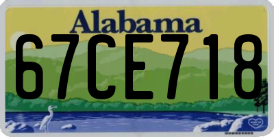 AL license plate 67CE718