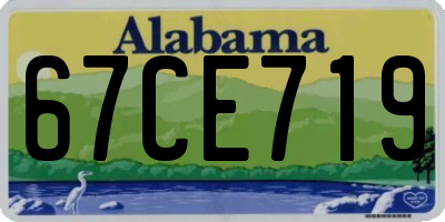 AL license plate 67CE719