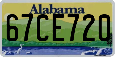 AL license plate 67CE720