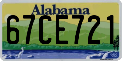 AL license plate 67CE721