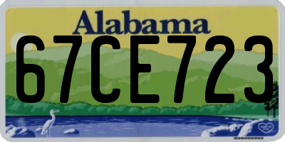 AL license plate 67CE723