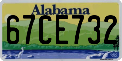 AL license plate 67CE732