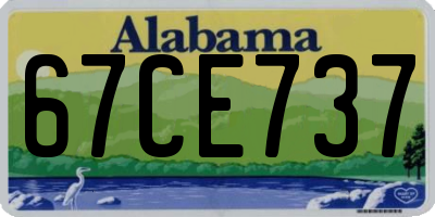 AL license plate 67CE737