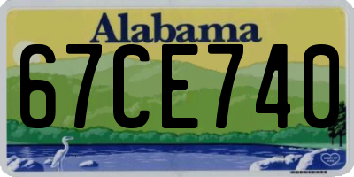 AL license plate 67CE740