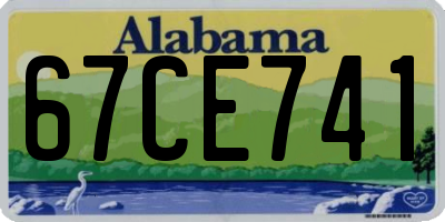 AL license plate 67CE741