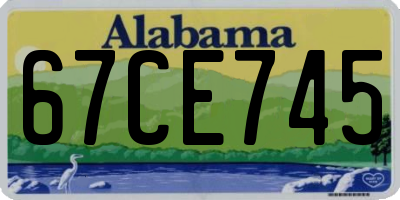 AL license plate 67CE745