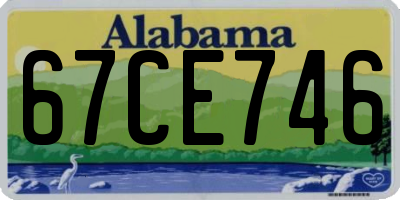 AL license plate 67CE746