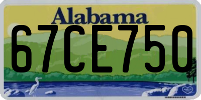 AL license plate 67CE750