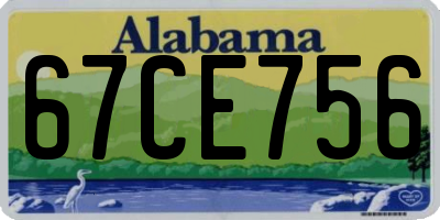 AL license plate 67CE756
