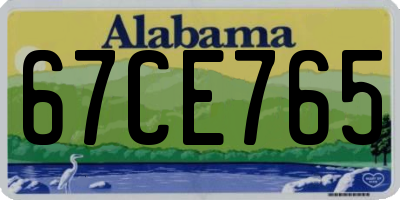 AL license plate 67CE765