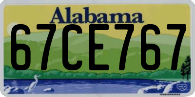 AL license plate 67CE767