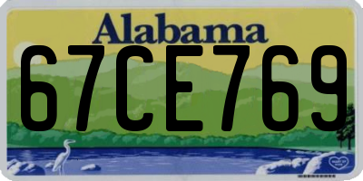 AL license plate 67CE769
