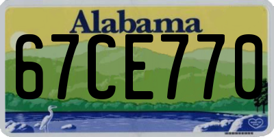 AL license plate 67CE770