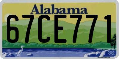 AL license plate 67CE771