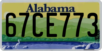 AL license plate 67CE773