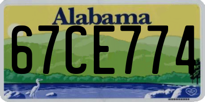 AL license plate 67CE774