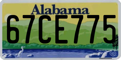 AL license plate 67CE775