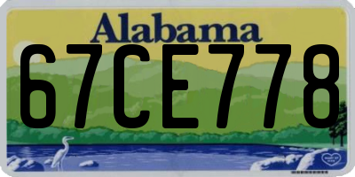 AL license plate 67CE778