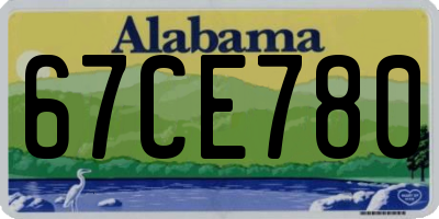 AL license plate 67CE780