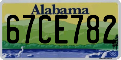 AL license plate 67CE782