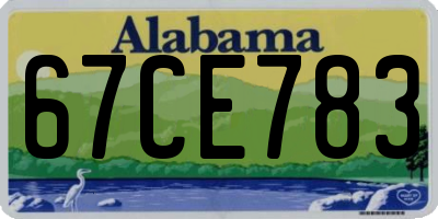 AL license plate 67CE783
