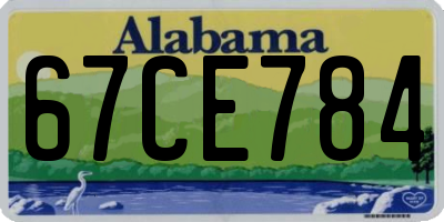 AL license plate 67CE784