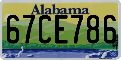 AL license plate 67CE786