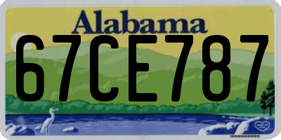 AL license plate 67CE787