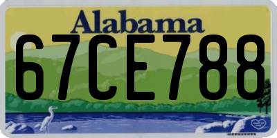 AL license plate 67CE788
