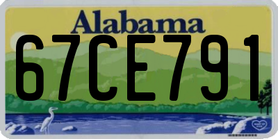 AL license plate 67CE791