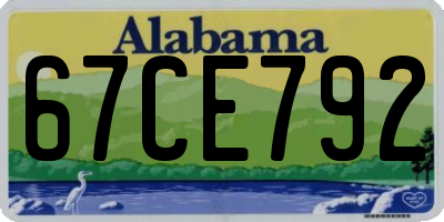 AL license plate 67CE792