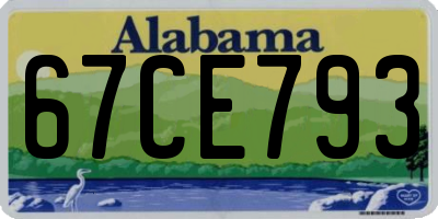 AL license plate 67CE793